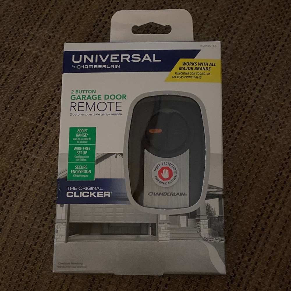 Universal Garage Door Remote - Black and Gray